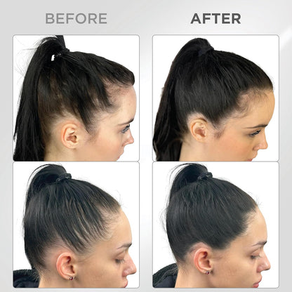 THICK FIBER Root Touch Up Powder - Water & Sweat Resistant Hair Loss Concealer Set for Thinning Hair Women, Includes Brush (Black)