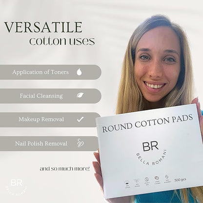 Cotton rounds makeup remover pads