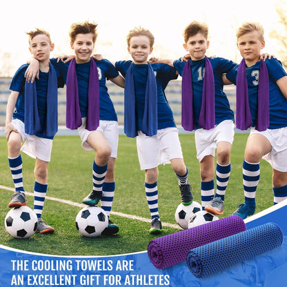 Hosuly 30 Pack Cooling Towels, 40"x12" Ice Breathable Soft Chilly Sweat Rag Microfiber Workout Rags for Gym Cooling Towels for Neck and Face for Yoga Golf Sport Running