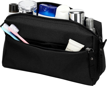 BuyAgain Toiletry Bag, Toiletry Travel Bathroom Bag Waterproof Cosmetic Make up Pouch Dopp Kit For Men or Women, Black