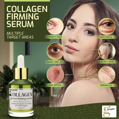 Collagen Serum for Face - Plump and Firm Skin, Natural Ingredients, Non-Greasy, Fast Absorbing