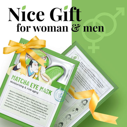 LE GUSHE Under Eye Mask & Under Eye Patches (20 Pairs) - Green Tea Eye Mask with Collagen & Amino Acid, Cooling Eye Care for Wrinkles, Puffy Eyes & Dark Circles, Brightening Skincare