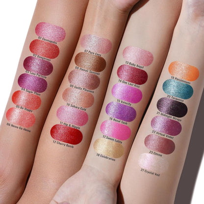 Oulac Glitter Lipstick for Women with Metallic 3D Shine Lightweight Hydrating Formula, High Impact Lip Color, Vegan & Gluten Free Beauty, Sheer Coverage Lip Makeup, Crystal Veil(27)