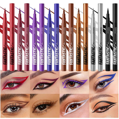 LANGMANNI 4 Colors Matte Liquid Eyeliner Set, Neon Colorful Pigmented With Long-lasting, Smudgeproof & Waterproof Eye Liner Makeup for Bold & Stunning Looks - Gift for Girls(#56789101112)