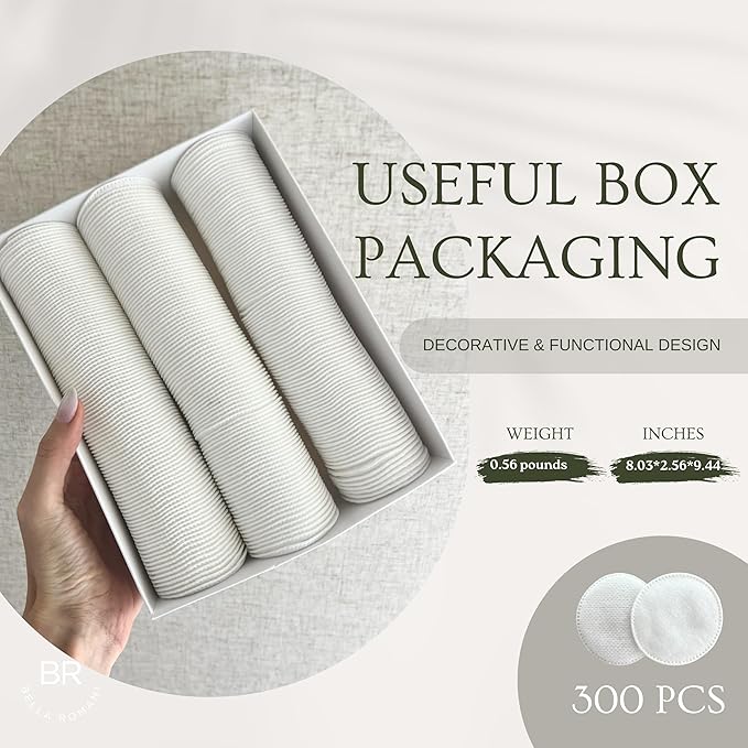 Cotton rounds makeup remover pads