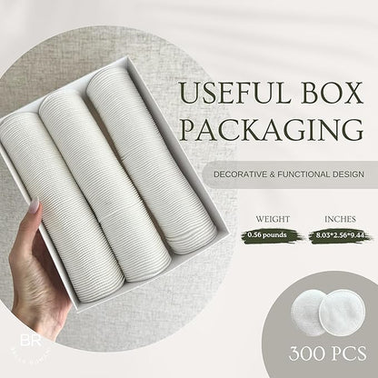 Cotton rounds makeup remover pads