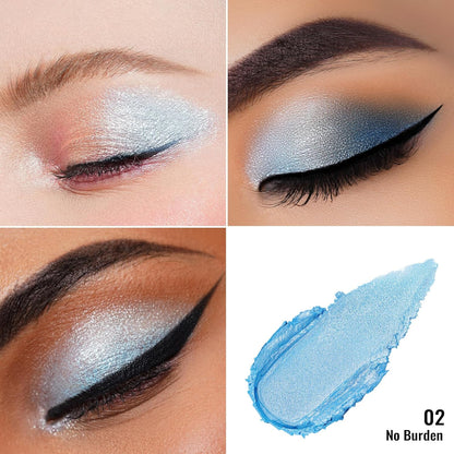 Oulac Cream Eyeshadow also for Highlighter Large Capacity Highly Pigmented Eye Shadow Waterproof &Long Lasting with Moisturizing Formula, Shimmer Glitter Eye Makeup. 6g.16+02