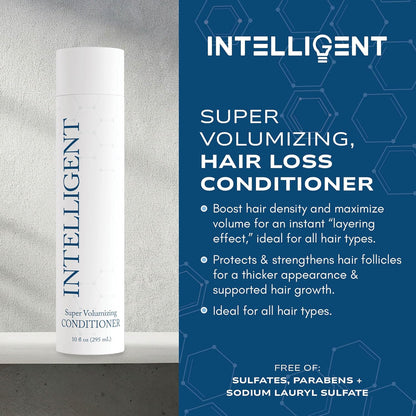 Intelligent Super Volumizing Hair Loss Conditioner - Strengthens Weakened Hair and Maximizes Volume | All Hair Types for Men and Women | 10 fl oz (290 ml)