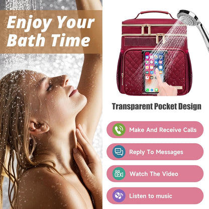 Large Toiletry Bag for Women Men,Bathroom Bag,Water Resistant Portable Shower Caddy for College Dorm,Hanging Toiletry Bags for Traveling,Gym Camping Cruise Ship Travel Essentials Shower Bag