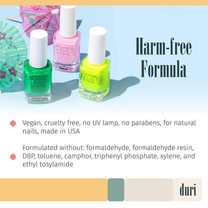 duri 646N NYC Apple Envy, Neon Green Nail Polish, Matte Finish, Quick Drying, 0.45 Fl Oz