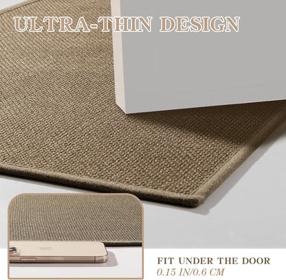 chakme Bathroom Rugs Mat 47x25, Ultra Thin Non Slip Bath Mat Large Quick Dry Absorbent Bath Mat for Bathroom Floor, (Dark Beige, 47"x25")