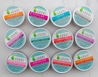 Aromi Hot Mess Solid Perfume | Fruity, Floral Fragrance, Vegan, Cruelty-free, Wax Scent, Travel, Funny Gift Idea, Grapefruit, Rose, Orchid Handmade (Hot Mess)