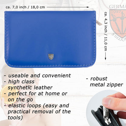 3 Swords Germany - brand quality 11 piece manicure pedicure grooming kit set for professional finger & toe nail care scissors clipper fashion leather case in gift box, Made by 3 Swords