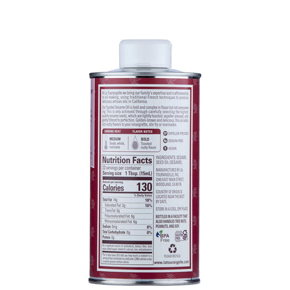 La Tourangelle, Toasted Sesame Oil, Great for Cooking, Add to Noodles, Stir-Fry, Vegetables, Vinaigrettes, and Marinades, 16.9 Fl Oz