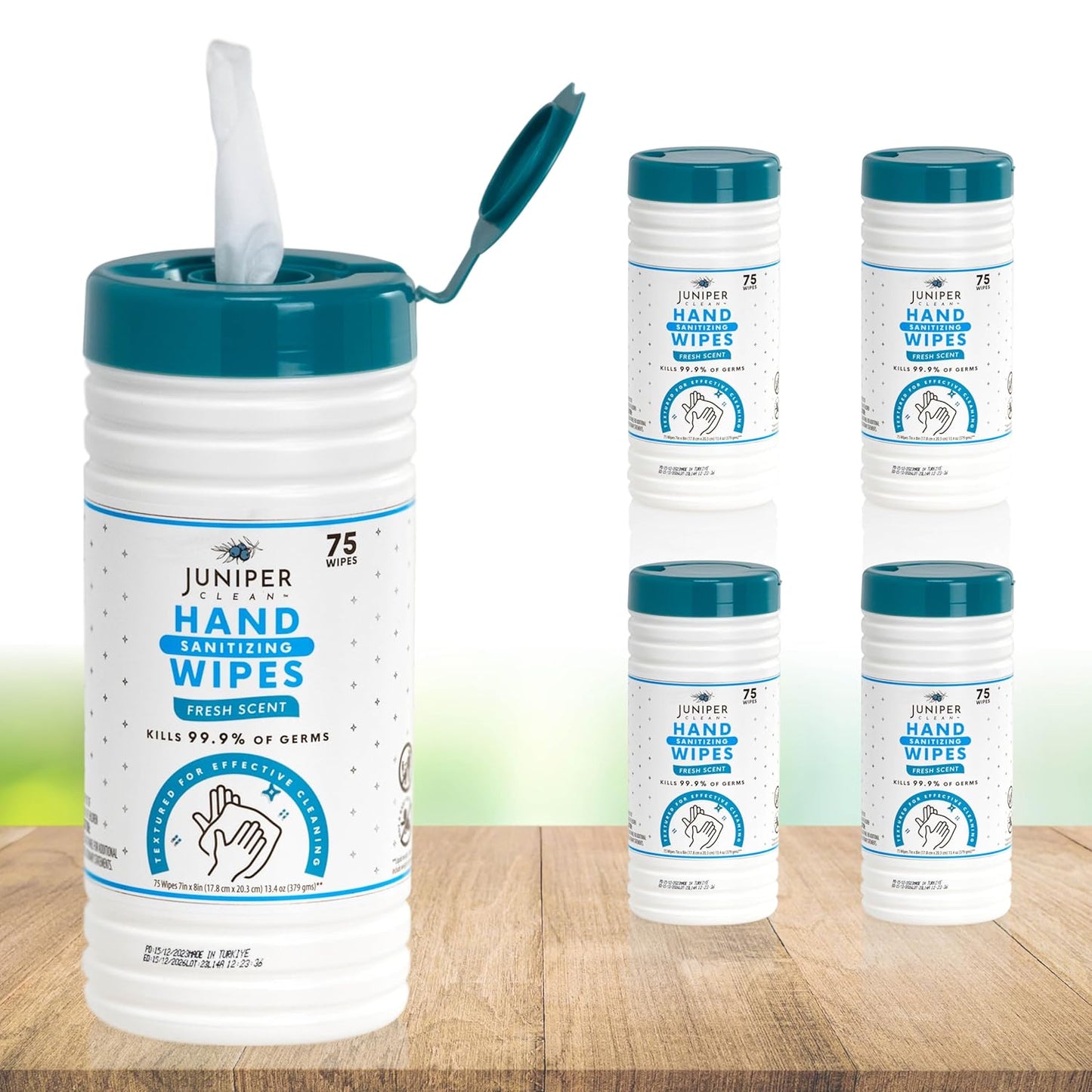 4 Pack Hand Sanitizing Wipes, Alcohol Free 300 Count Canister Disposable Hand Sanitizer Wipes, Fresh Scent, Lint Free & Durable