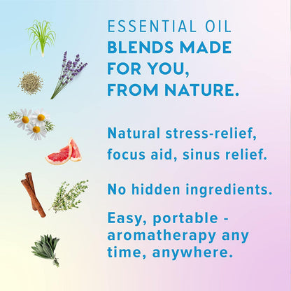 MOXĒ Nasal Inhaler Bundle, 8 Essential Oil Blends, Aromatherapy Sticks, Warming & Cooling Fragrances, Undiluted Oil, Natural Ingredients, Made in USA