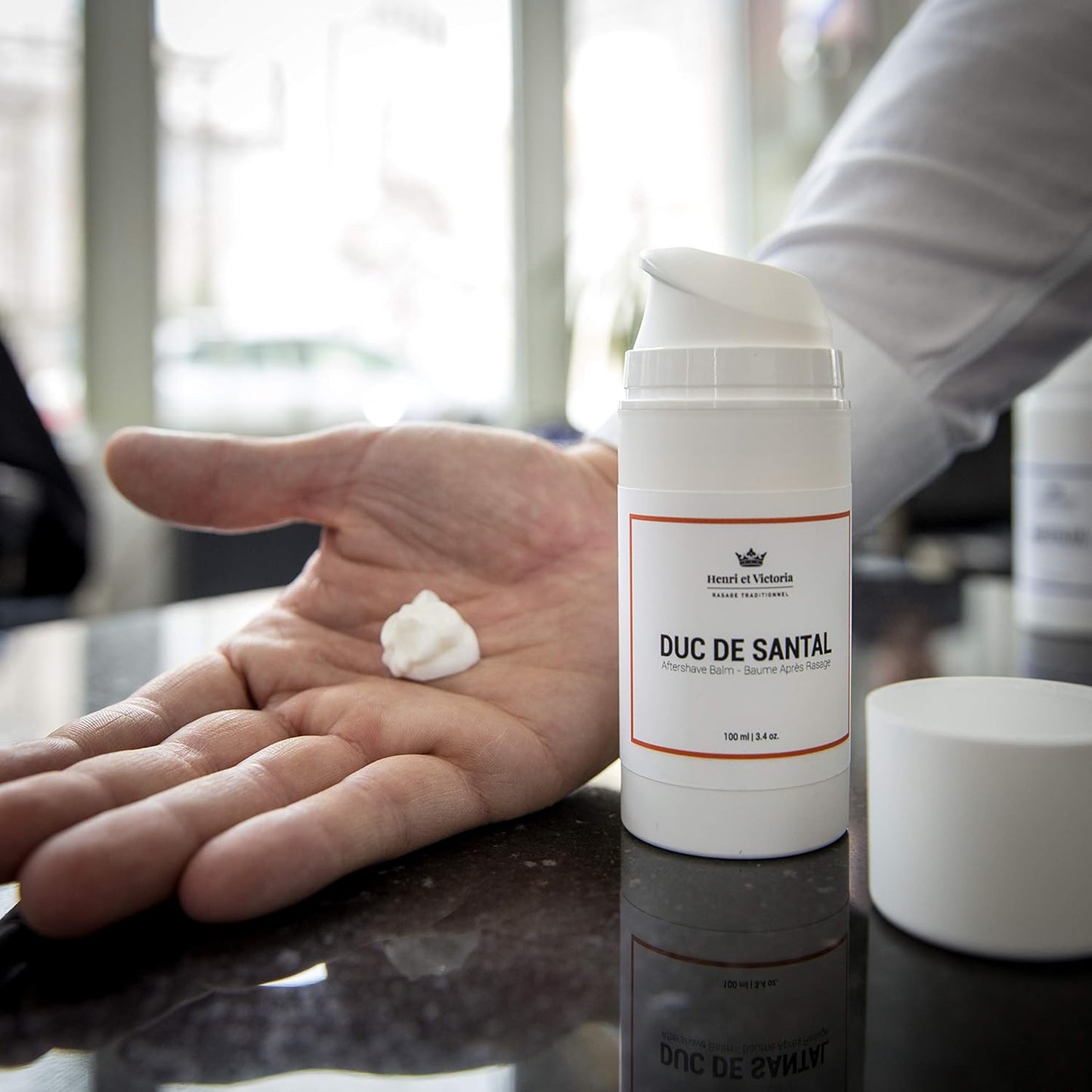 Aftershave for Men | Duc de Santal Chic and Subtle Scent | Canadian Made by Skilled Artisan | After Shave Balm Prevent and Cure Razor Burns | 100 ml (3.4 oz)