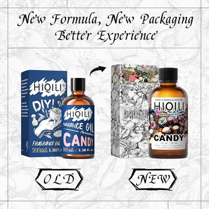 HIQILI Candy Fragrance Oil for Diffusers for Home, Sweet Scent, Perfect for Soap & Candle Making, Long-Lasting - 1 Fl Oz