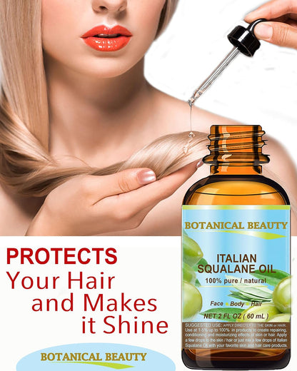 SQUALANE Italian Olive. 100% Pure Natural Undiluted Oil. 4 fl.oz- 120ml. 100% Ultra-Pure Moisturizer for Face, Skin, Body, Hair. Reliable 24/7 Skincare Protection