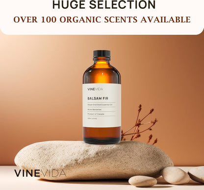 VINEVIDA Balsam Fir Essential Oil - 4 oz Undiluted - DIY Candle Scents - Bulk for Soap Making & Skin Safe