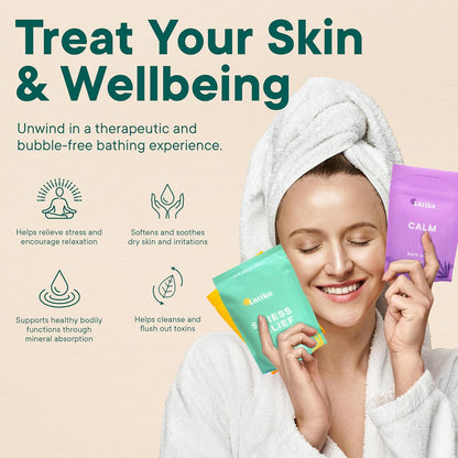 Bath Soaks Set of 3 – Epson Salts for Soaking, Muscle Recovery & Skin Nourishment with Essential Oils | Relax, Rejuvenate & Destress | Lavender Mint, Vitamin C & Grapefruit