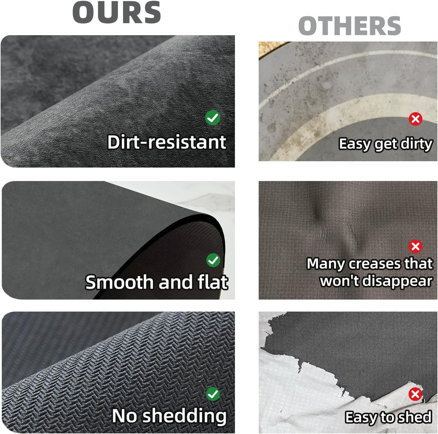 Bath Mat, Bathroom Rugs Non Slip Washable Thin Absorbent Quick Dry Bath Mat Fits Under Door Bathroom Floor Mat Perfect for Bath, Shower, or Sink 17"x59" Dark Grey