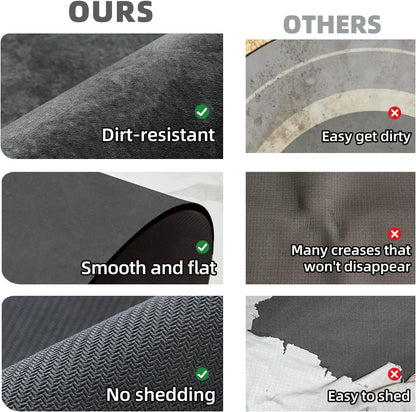 Bath Mat, Bathroom Rugs Non Slip Washable Thin Absorbent Quick Dry Bath Mat Fits Under Door Bathroom Floor Mat Perfect for Bath, Shower, or Sink 24"x60" Dark Grey