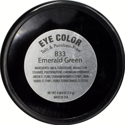 Emerald Green Matte Opaque Pressed Powder Single Vegan Eyeshadow; Talc, Paraben & Cruelty Free