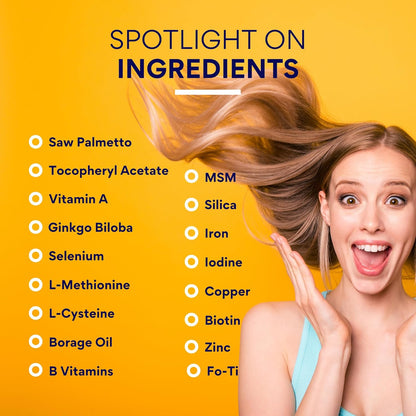 Research Verified Hair Growth Support - with Biotin, DHT Blockers & Vitamins - Hair Growth and Hair Loss Prevention - 360 Capsules - 6 Month Supply