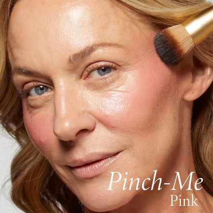 LAURA GELLER NEW YORK The Wonder Brush, Makeup Brush with Wooden Handle, Apply The Wonder Balm, Cream & Liquid Blush, Even Application and Blending