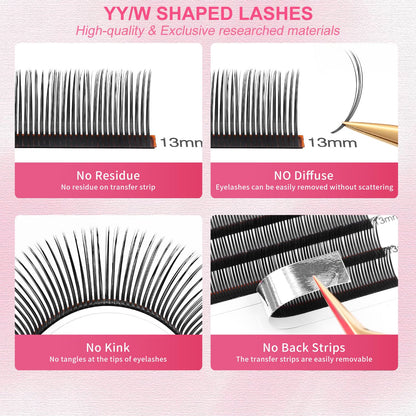 5D Flower Lash Extensions Spikes Lashes 0.07 Matte Black C Curl Lashes 8mm Volume Eyelash Extension Lash Trays Professional Use(5D Flower,0.07-C,8mm)