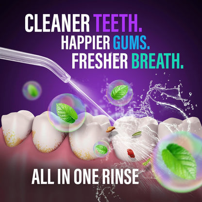 GuruNanda Advanced Water Flosser 2.0 with UV Mode & Concentrated Mouthwash Duo - Fresh Breath & Thorough Plaque Removal for a Brighter Smile