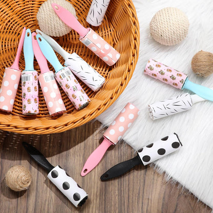 Hushee 40 Pcs Bulk Mini Lint Roller for Pet Hair and Clothes Lint Roller Travel Size Removers Sticky Removing Tool for Travel, Gift Bags, Furniture, Car Seat