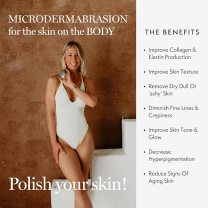 Luxene Beauty FIRMAGLOW® Body Microdermabrasion Device - Home Skin Care Tool for Anti-Aging, Skin Tightening, and Exfoliation - Diamond Surface - Spa Quality - All Skin Types