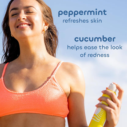 Seaweed Bath Co. Cooling Mist SPF 60 Sport Broad Spectrum Hybrid Sunscreen Spray, 6 Ounce (Pack of 2), Sustainably Harvested Seaweed, Aloe, Peppermint