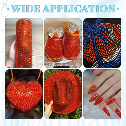 6000Pcs Resin Rhinestones for Bedazzling with 3Pcs B7000 Jewelry Glue, 1 Box Red Zircon Flatback Rhinestones for Crafting Crafts DIY, Crystals Gems for Clothing Shoes Tumblers Nail Art Makeup