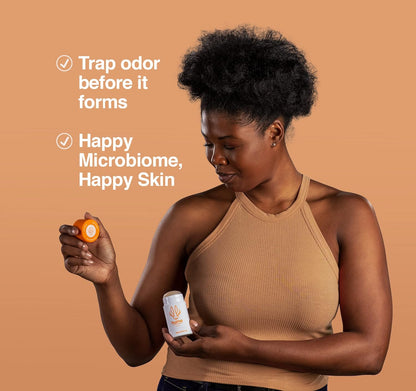 Hume Supernatural Aluminum Free Deodorant for Women & Men - Safe for Sensitive Skin - Probiotic, Plant-Based, Baking Soda Free, Aloe, & Cactus Flower, Anti Sweat, Stain & Odor - Amber Woods, 2 pack