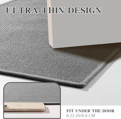 chakme Bathroom Rugs Mat 24x17, Ultra Thin Non Slip Bath Mat Small Quick Dry Absorbent Bath Mat for Bathroom Floor, (Dark Grey, 24"x17")