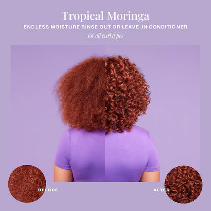The Mane Choice Tropical Moringa Sweet Oil & Honey Endless Moisture Rinse Out or Leave In Conditioner, Detangles, Softens & Nourishes Dry, Brittle Hair, Helps Reduce Breakage & Smooth Frizz, 8 Oz