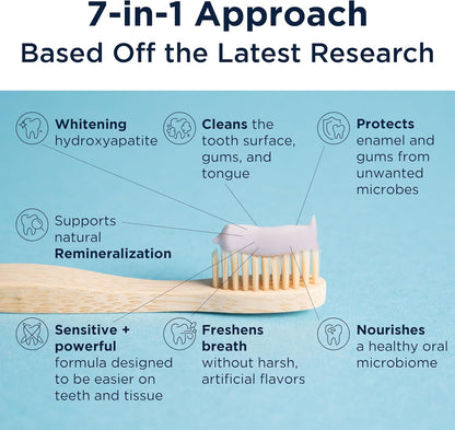 Designs for Health PerioBiotic Silver Hydroxyapatite Toothpaste - Fluoride Free Toothpaste with Oral Probiotics with Whitening Hydroxyapatite - Supports Gum Health & Remineralization (3 Pack, 4oz)