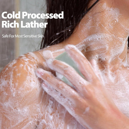 Natural Bar Soaps with Shea Butter,Body Botanical Soap Bars Variety Soap:3 Pack Scent Clary Sage,Lemongrass,Tea Tree Soap Bars,Antibacterial Bath Soap for Men&Women All Skin Body Wash Gift