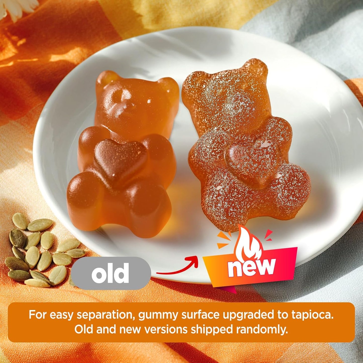 Pumpkin Seed Oil Gummies with Saw Palmetto, Organic Pumpkin Seed Oil Supplement for Hair Growth & Skin Health, High Pure Extract for Women Men, Lemon, Sugar Free, Vegan, 60