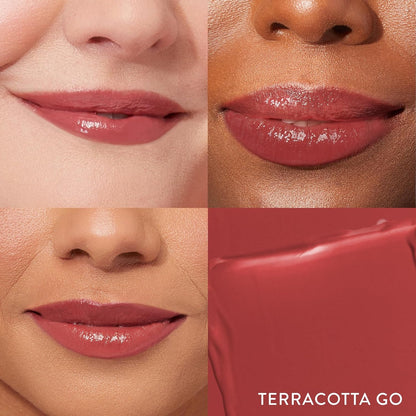 LAURA GELLER NEW YORK Jelly Balm Moisturizing Tinted Lip Balm - Terracotta Go - Hydrating Vitamin E - Semi-Shine Finish