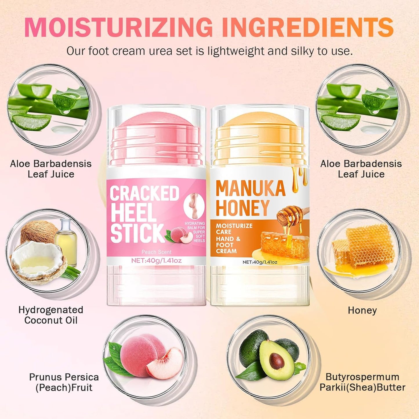 2PC Hydrating and Anti-Cracking Foot Cream, 2025 Upgraded Smooth Steps Foot Therapy Balm, Foot Cream for Dry Cracked Heels and Feet Women Men