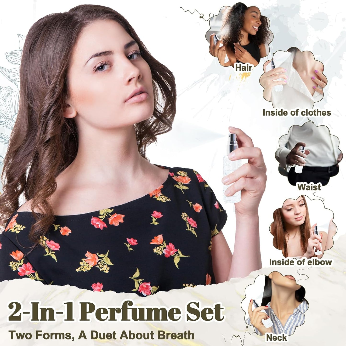 JUYRLE Perfume Making Kit- DIY Solid Perfume Making Kits for Women, Portable Pocket Solid Balm with Travel Size Bottle, Make Your Own Fragrance, Fragrance Blam Gifts for Girls