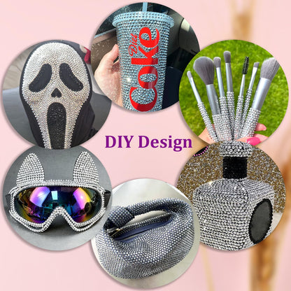 30000Pcs Resin Rhinestones for Bedazzling with Tweezers, Silver Rhinestones for Crafting with B7000 Jewelry Glue for DIY Crafts Clothing Tumblers Shoes Fabric Nail Art