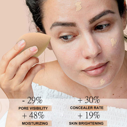 Airbrush Foundation Makeup Spray, Long Lasting Waterproof Full Coverage Foundation for Brighten, Concealer and Hydrating, Natural Matte Finish, Brush and Makeup Sponge Include, 2.36oz (#2 Beige)