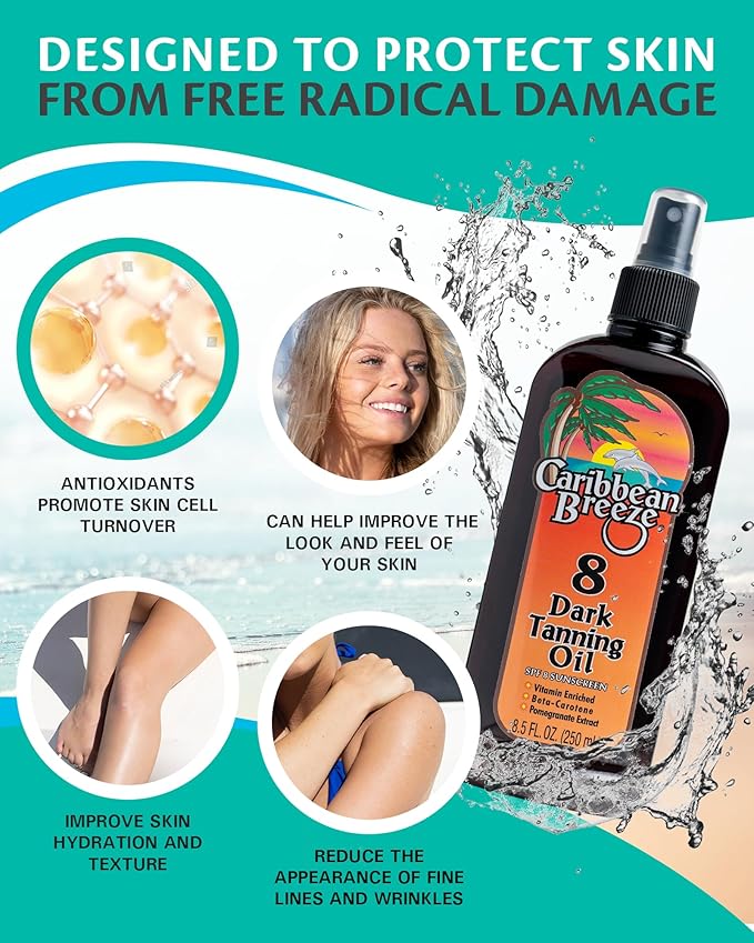 Caribbean Breeze Oil, SPF 8,