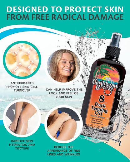 Caribbean Breeze Oil, SPF 8,