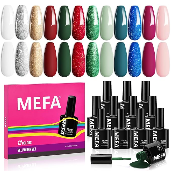 Mefa christmas gel nail polish